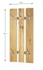 HAKU Wandgarderobe edelstahloptik, eiche - Echtholzfurnier, Produktbild-Vorschau 2