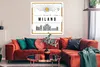 MuchoWow® Poster Milano - Skyline - Weiß - Gelb 100x100 cm Produktbild-Vorschau 2