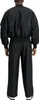 A person wearing a black bomber jacket and black pants, viewed from the back. Produktbild-Vorschau