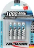 Batteria ricaricabile Ansmann NiMH tipo 1000 AAA Micro Anteprima dell’immagine prodotto 4