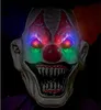 Horror Clown lebensgroß - pulsierend blinkende LED Augen - Produktbild-Vorschau 3