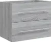 vidaXL Waschbeckenschrank mit Einbaubecken Grau Sonoma Produktbild-Vorschau 9