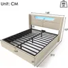 MODFU Lit coffre 160 x 200 cm – Tête de Lit LED et USB – Voir les images du produit 4