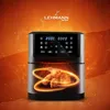 A digital air fryer with food inside, surrounded by fire effects. Náhled obrázku produktu