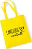 Huuraa Jutebeutel Langeoog verliebt 10 Liter Yellow Produktbild-Vorschau 1
