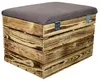 Sitztruhe Mira mit Stauraum in geflammt Maße 34x35x48 Produktbild-Vorschau 4