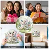 Diamantmalerei Hängendes Ornament Kit Welpe Blumen 5D Produktbild-Vorschau 4