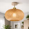 Luxolar LED Deckenlampe E27 Rattan Boho Beige/Grau - Produktbild-Vorschau 2