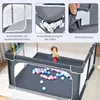 GOPLUS Baby Faltbar Laufstall 124 x 124 cm, Laufgitter mit Produktbild-Vorschau 4