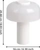 PONENTE Tischleuchte Tischbeleuchtung - H20 x Ø16 cm - weiß Produktbild-Vorschau 3