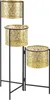 A three-tiered plant stand with decorative gold pots. Podgląd zdjęcia produktu
