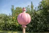 Große Gartenkugel aus Keramik rosa Rosenkugel Gartendeko Produktbild-Vorschau 2