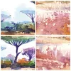 Gerahmtes Poster - Schwarzer Rahmen - Aquarell Savanne Produktbild-Vorschau 9