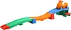 A colorful plastic toy roller coaster with a ride-on car. Voir les images du produit