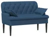 vidaXL Canapé deux places avec capitonnage boutonné, bleu, Voir les images du produit 1