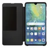 A black flip cover case for a Huawei Mate 20 smartphone is shown open, revealing the phone's screen. Anteprima dell’immagine prodotto
