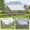 Sekey Hühnerstall Freilaufgehege XXL Stahl Voliere Produktbild-Vorschau 5