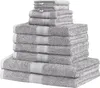 Handtuch-Set 10tlg. 500gsm Silber grau SET 5 (10er Mix) Produktbild-Vorschau 1
