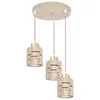 MasterLED Pendelleuchte Elen E27 3-flammig Beige-Gold rund Produktbild-Vorschau 3