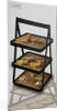 Etagere 3 Etagen Bambus Metall schwarz tragbar Produktbild-Vorschau 6