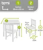 BOMI® Ensemble table et chaises pour enfants avec 2 chaises Voir les images du produit 2