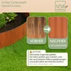 A close-up of a Corten steel garden border, showing its natural patina and the change over 8 weeks. Produktbild-Vorschau