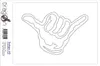Aufkleber / Autoaufkleber - JDM - Die cut - HANG LOOSE Produktbild-Vorschau 2