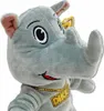 A close-up studio shot of a plush toy rhinoceros. Produktbild-Vorschau