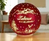formano LED Deko-Kugel 15cm Rot mit Spruch Zuhause ist es Produktbild-Vorschau 3