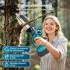 Bürstenlose Mini-Kettensäge, 6+8 Zoll Stromkettensäge, Produktbild-Vorschau 7