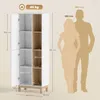 HOMCOM Badezimmerschrank Hochschrank, mit 2 Türen, 4 Produktbild-Vorschau 3