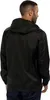A man wearing a black hooded jacket, viewed from the back. Produktbild-Vorschau