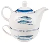 Clayre & Eef Thee voor één, 400 ml, wit, blauw, porselein, Productafbeelding-voorbeeld 2
