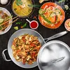 Relaxdays Wok, średnica 32 cm, stal nierdzewna bez powłoki, Podgląd zdjęcia produktu 2