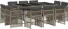 11-tlg. Garten-Essgruppe mit Kissen Grau Poly Rattan Produktbild-Vorschau 1