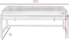 A sketch of a bench with dimensions indicated. Produktbild-Vorschau