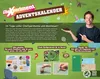 A man is holding a plant and pointing to an advent calendar. The background is green with various illustrations and text. Produktbild-Vorschau