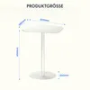 A diagram showing the dimensions of a white side table. Anteprima dell’immagine prodotto