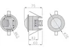 Unterputz-Bewegungsmelder CR-5 weiß 360° Einbau Infrarot UP Produktbild-Vorschau 3