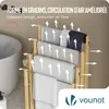 VOUNOT® Handtuchhalter Stehend, Bambus Handtuchständer mit Produktbild-Vorschau 6