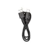A black USB-C to USB-A charging cable coiled on a white background. Produktbild-Vorschau