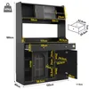 Flieks Hochschrank mit LED und Glasschiebetüren, Produktbild-Vorschau 7