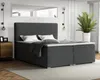 Boxspringbett BOSTON 180x200 cm Velour Paros 6 Dunkelgrau Produktbild-Vorschau 1