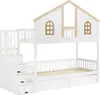 Letto a castello Sweiko, letto per bambini, con sponda di Anteprima dell’immagine prodotto 12