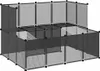 vidaXL Klec pro malá zvířata černá 143x107x93 cm PP a ocel Náhled obrázku produktu 1