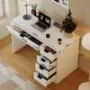 Detský písací stôl 120 cm s 5 zásuvkami, moderný loftový Náhľad obrázku produktu 4