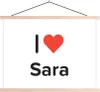 MuchoWow® Textilposter Ich liebe - Sara - Mädchen 40x30 cm Produktbild-Vorschau 1