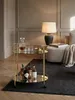 Design Servierwagen Gold 67x79 cm Mobile Mini Bar, Produktbild-Vorschau 1