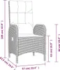vidaXL Gartenstühle 2 Stk. Poly Rattan Schwarz Produktbild-Vorschau 7