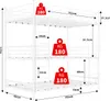 Sweiko Schweres Dreifach-Rahmenbett mit eingebauter Leiter Produktbild-Vorschau 11